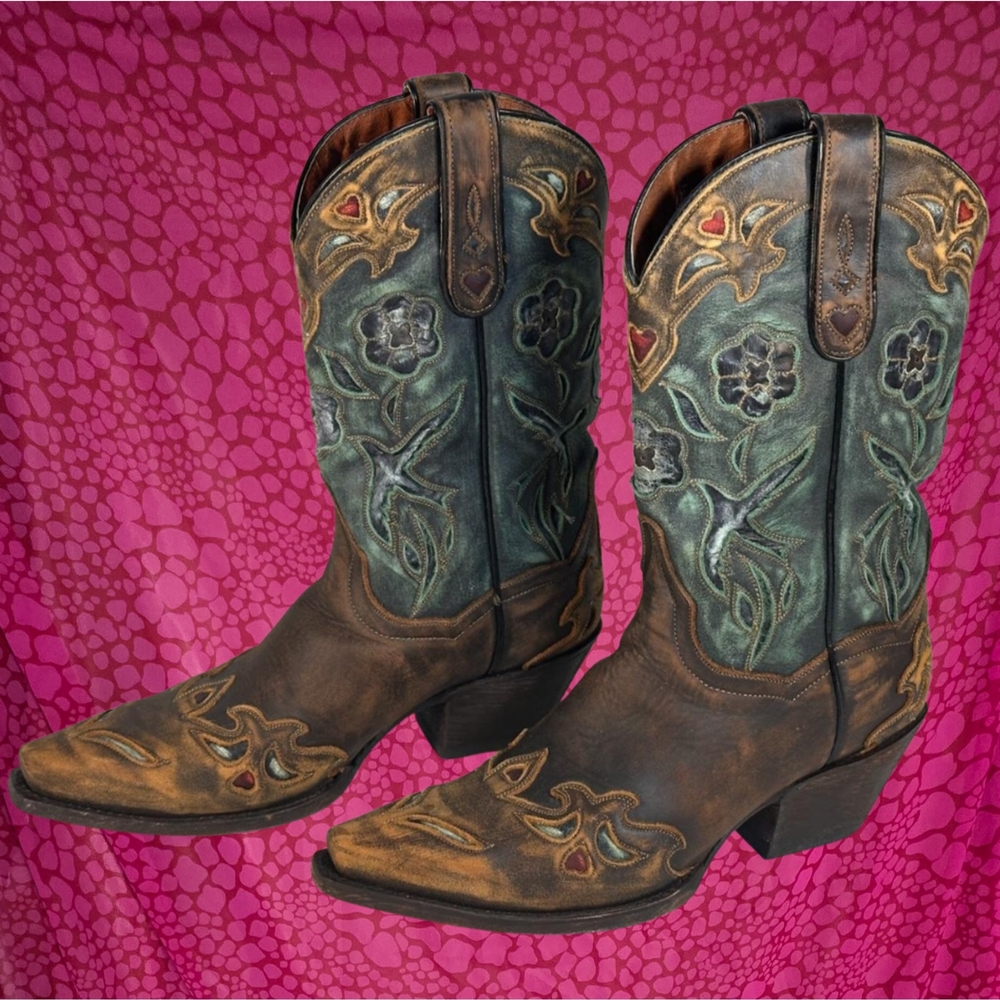 Dan Post Leather Cowboy Boots